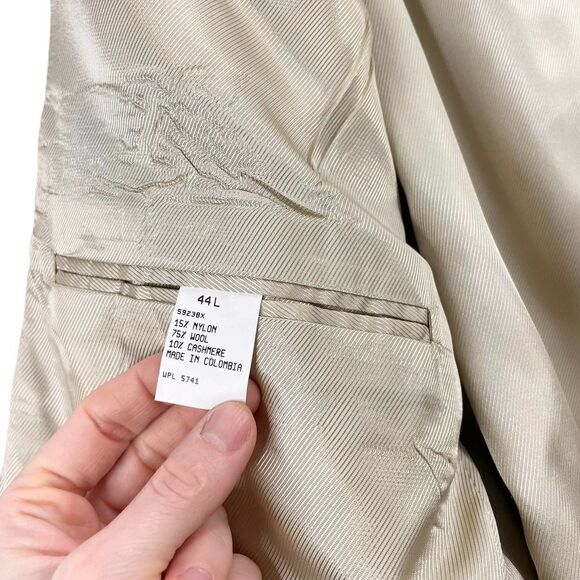 Oscar De La Renta wool cashmere blend suit jacket blazer Sz 44L camel caramel - Picture 10 of 10